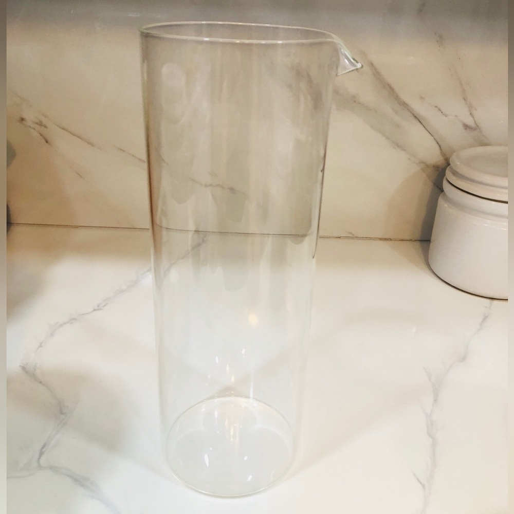Clear Glass Cylinder Vase with Heart Notch Rim